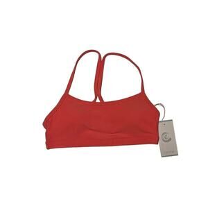 Johnny Was Calme Cross Back Cami Sports Bra in Coral M Medium NWT